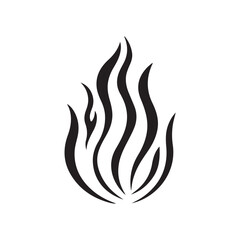 Vector illustration of a blazing flame logo with dynamic and sharp shapes. Ideal for fire-related businesses, energy companies, sports teams, and branding projects.