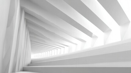 Naklejka premium white abstract architectural corridor