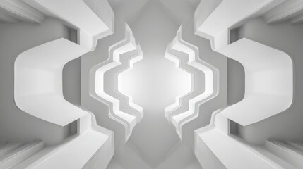 white abstract architectural design