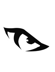 vector silhouette of a eye