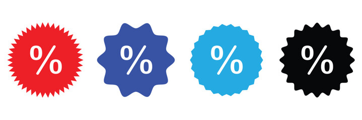 Discount icon, Percentage, finance percent offer tag, Shopping Sale label, , promotion commission icons button, vector, sign, symbol, logo, Discount, percentage icon symbol on white background .