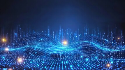 Digital Rain Cyber City Background: Sci-Fi Game & Film Design