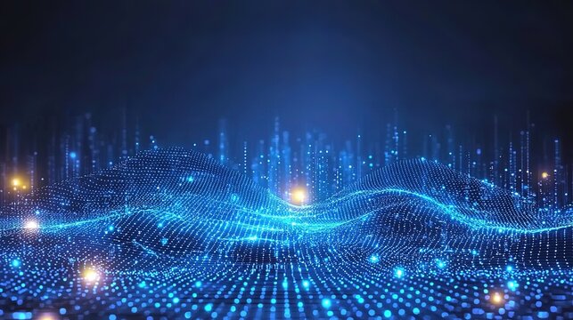 Digital Rain Cyber City Background: Sci-Fi Game & Film Design