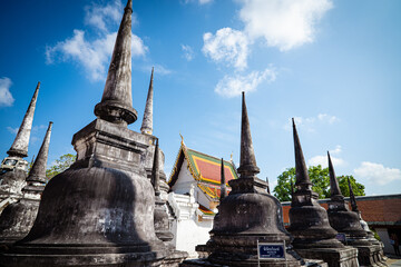Grand pagoda buddhist temple in Nakornsrithammarat Thailand