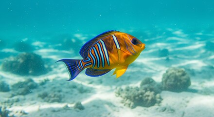 Fototapeta premium Stunning Emperor Angelfish Underwater
