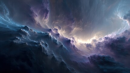 Ethereal Celestial Chaos in Swirling Dusty Space Clouds