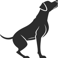 vector art illustration of a dog.