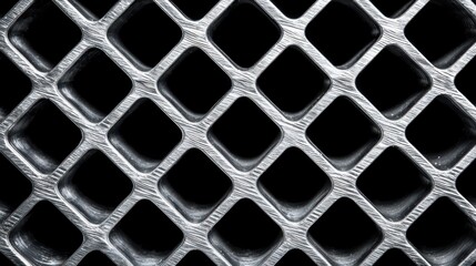 Close-Up of Crisscrossed Aluminum Pipe with Textured Surface