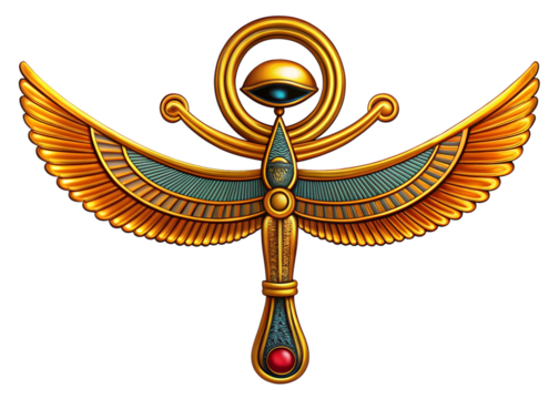 Ra isolated on a white or transparent background. Egyptian Mythology.