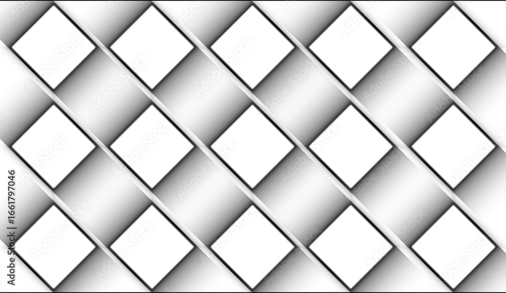 Aufkleber halftone geometric gradient frame made of squares and monochrome lines on white background. abstract