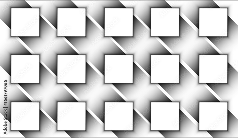 Aufkleber halftone geometric gradient frame made of squares and monochrome lines on white background. abstract