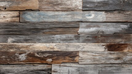 Fototapeta premium Distressed Reclaimed Wood Wall Backdrop for Rustic Decor Projects