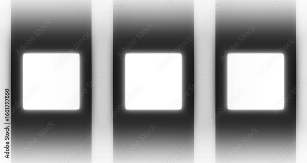 Poster halftone geometric gradient frame made of squares and monochrome lines on white background. abstract