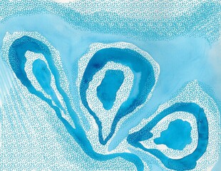 Blue brushwork watercolor background — abstract, hand-painted texture with flowing strokes