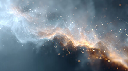 Fototapeta premium Abstract galaxy background showcases glowing cosmic cloud, an ethereal scene sparking awe