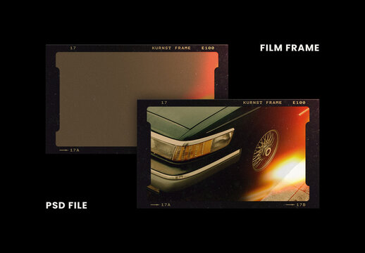 Horizontal Film Frame Mockup