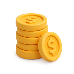 3D Investment Icon – Stack of Gold Bars