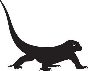 a Komodo dragon silhouette