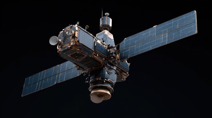 advanced satellite orbiting earth space