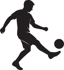 A person is playing football.  একজন ব্যাক্ত ফুটবল খেলছে