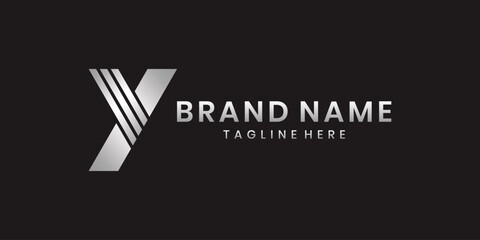Modern letter Y logo design, abstract business brand symbol