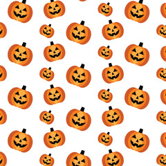 halloween pumpkins seamless pattern