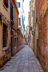 narrow street in the old town of venice