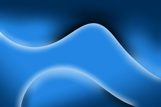 Abstract, blue gradient wave on monographic background with glowing gradients for wallpapers, headers, etc. 
