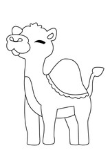 Cute Camel coloring page