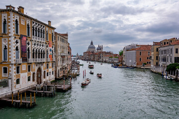 gondola in grand canal venice italy