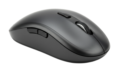 User interaction with a wireless computer mouse in a modern office environment technology concept isolated PNG