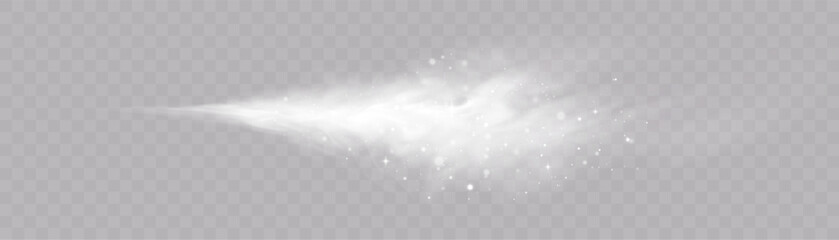 Glowing frosty swirl with sparkling snow dust and luminous icy trail on transparent background. Suitable for fantasy effects, magical visuals, enchanted ice energy, and abstract winter motion design. © MAKSYM