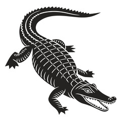 crocodile on a black background