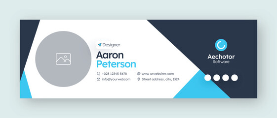 Email signature or email footer and personal social media facebook cover design template