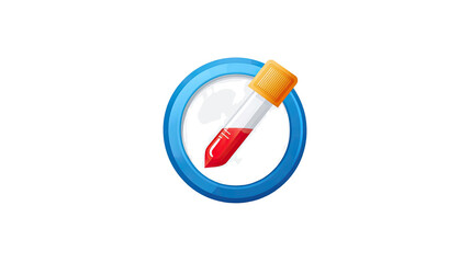 Laboratory tested round vector badge icon isolated on white background certified quality control approval symbol