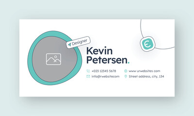 Email signature or email footer and personal social media facebook cover design template