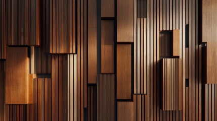 Fototapeta premium Modern Minimalist Wood Wall Background for Contemporary Spaces