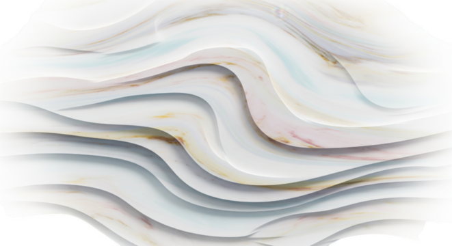 Abstract white and pastel fluid lines with a delicate, organic feel background