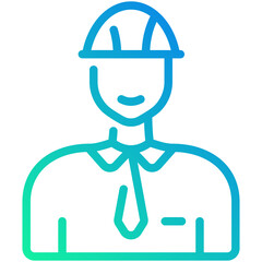 engineer gradient line icon