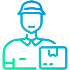 courier gradient line icon