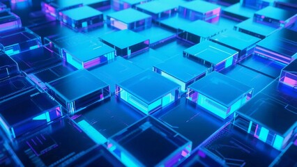 abstract blue background with cubes