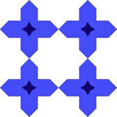 Cobalt Kaleidoscope geometric seamless pattern