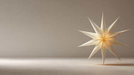 minimalist christmas celebration atmosphere in usa featuring stunning holiday star on clean background