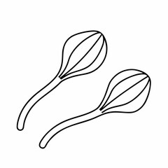 Saffron Stigma Outline Vector