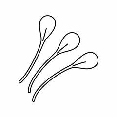 Saffron Stigma Outline Vector