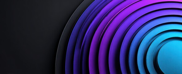 Abstract Multi-Layered Circular Design With Gradient Colors