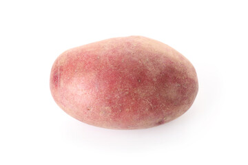Fresh ripe red potato isolated on white