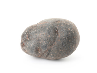 Fresh ripe purple potato isolated on white