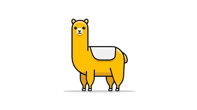 Cute cartoon llama