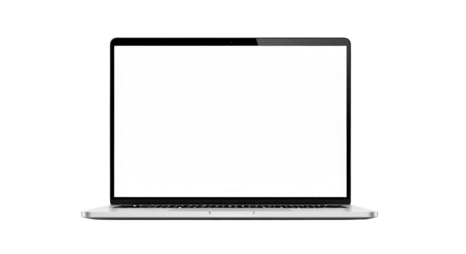 Empty laptop screen display technology productivity